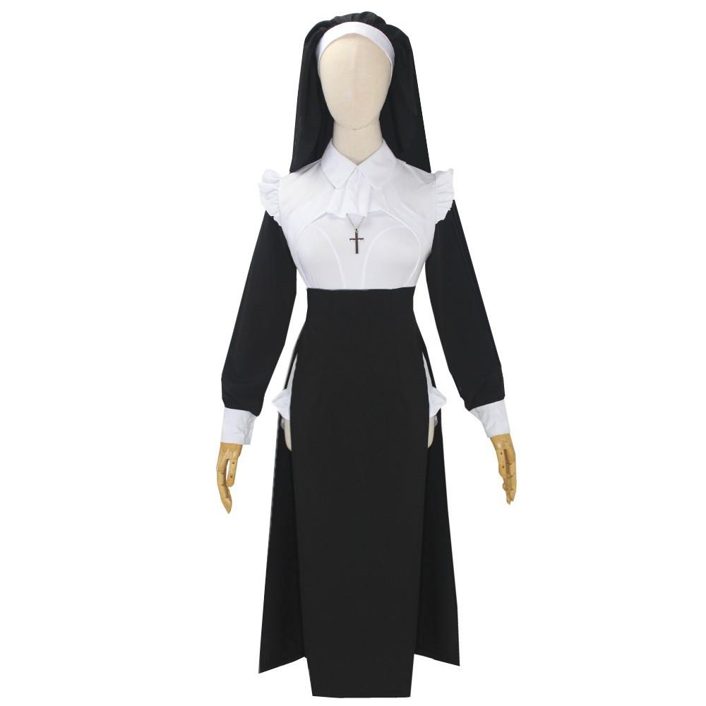 性感紧身修女服cos 变装万圣节修女制服