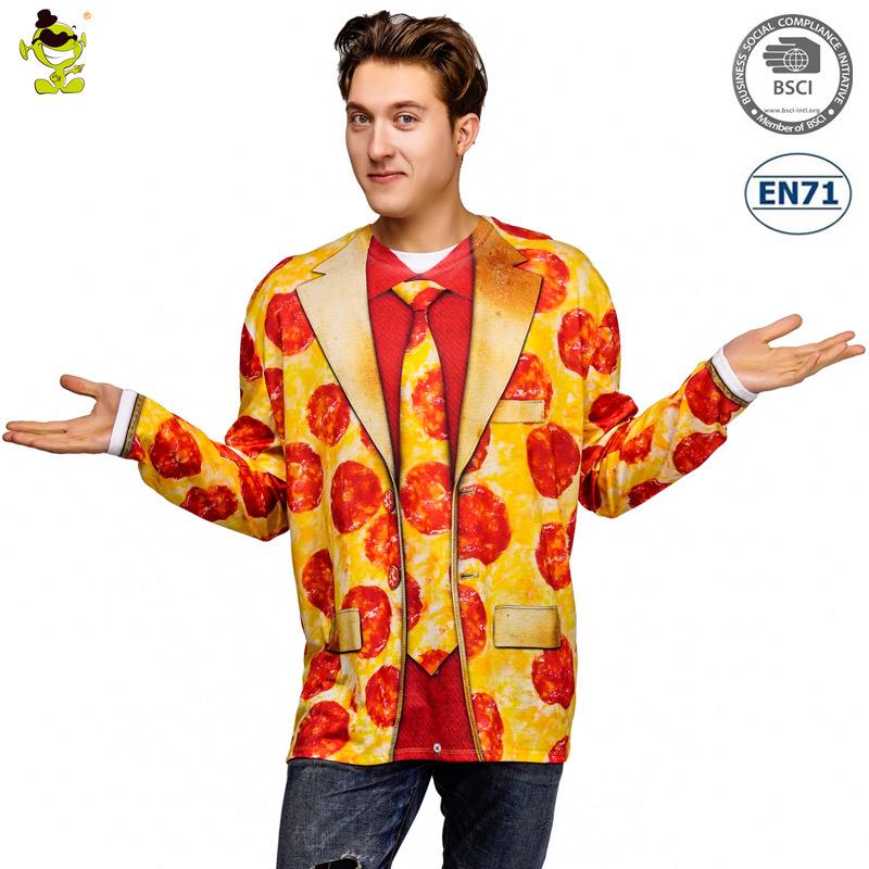 圣诞节成人大男圣诞3D印花毛衣长袖T恤舞台装表演服饰cosplay服装