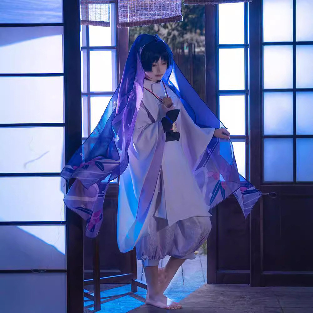 原神伞兵汉服同人衣服白散兵cosplay男装cos服倾奇者