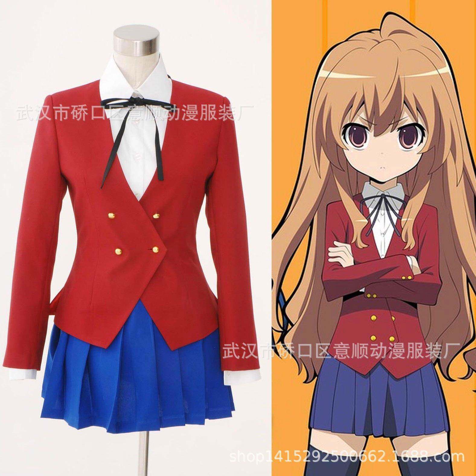 逢坂大河 校服cos全套 现货 龙与虎 西服套装 跨境货源工厂