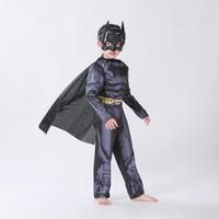 兒童款萬圣節(jié)吸血鬼蝙蝠俠cos肌肉表演服美國黑色披風蝙蝠裝斗篷