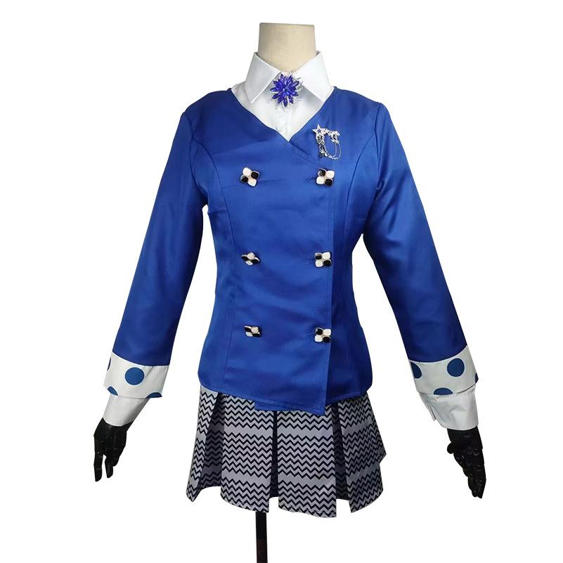 希斯音乐剧 维罗妮卡-索耶 蓝色 红色 制服，万圣节服装维罗妮卡