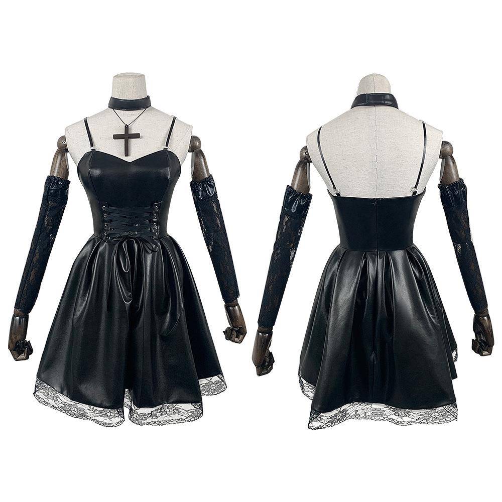 死亡笔记cos服 DEATH NOTE弥海砂cos黑色连衣裙cosplay万圣节服装