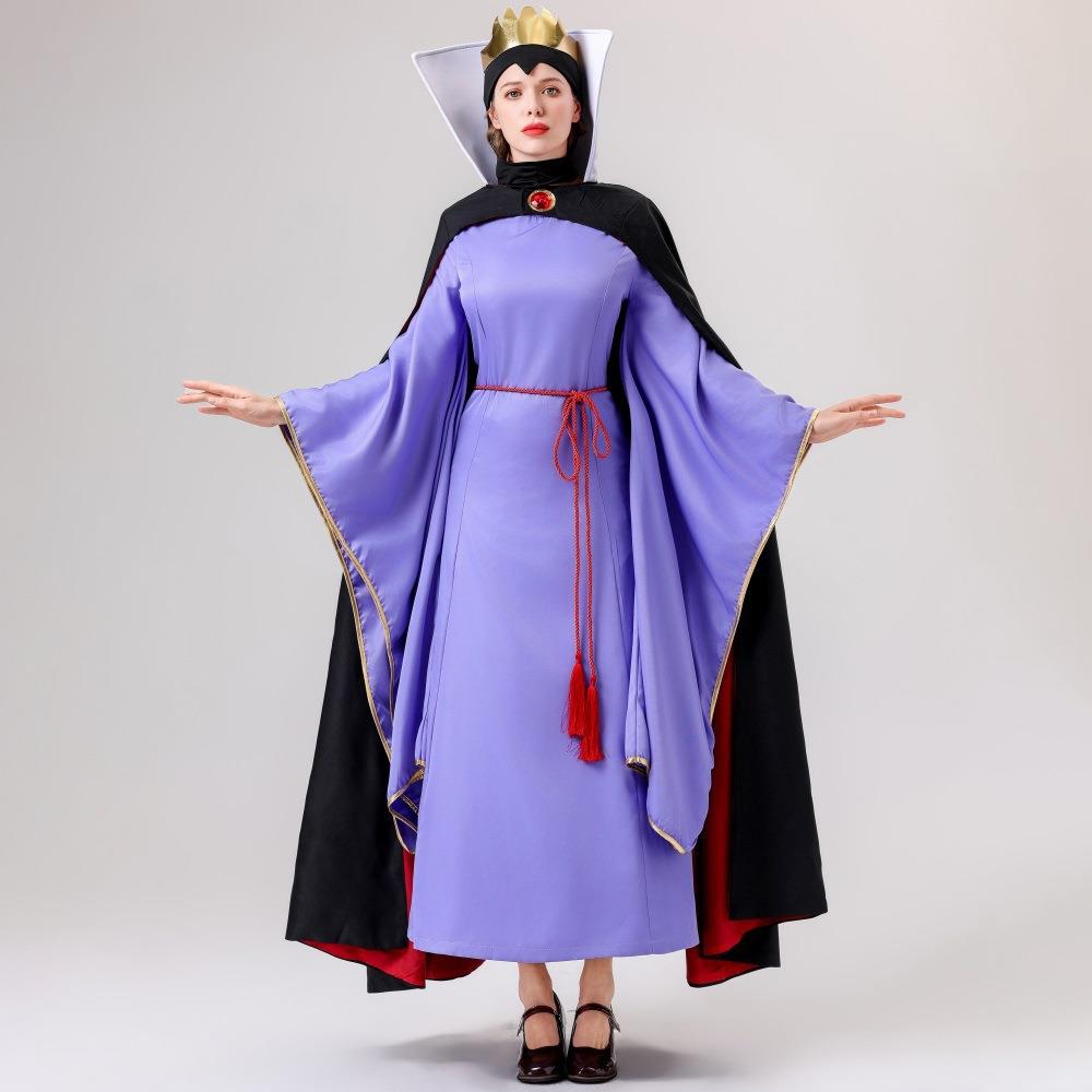 外贸新款万圣节cos童话故事白雪皇后服装化妆舞会角色扮演服套装