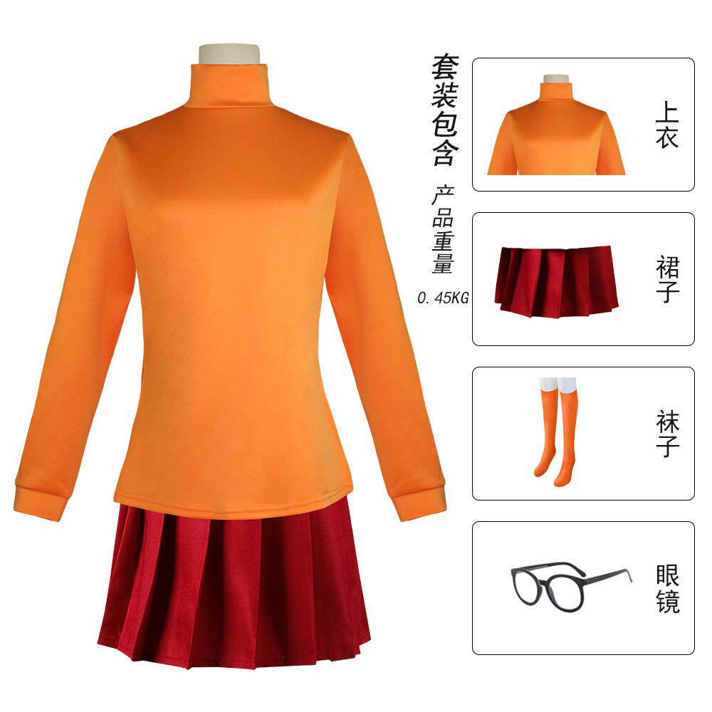 嘉美史酷比狗维尔玛cos服夏奇角色扮演服达夫尼cosplay万圣节服装