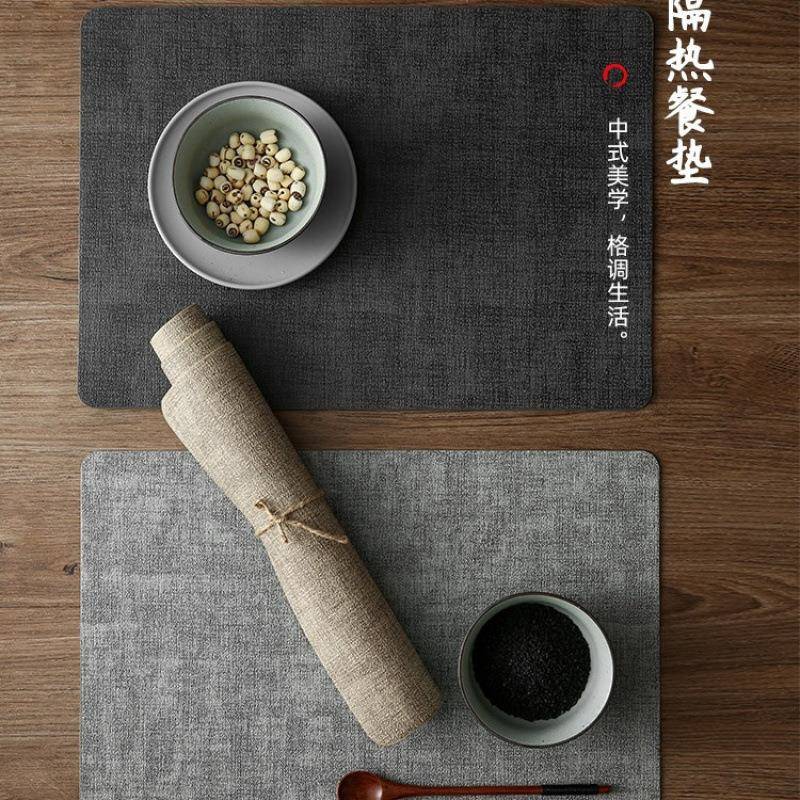 欧式皮革餐垫隔热垫餐桌防烫垫子杯垫pu防水防油加厚简约西餐碗垫