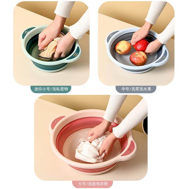 便携式折叠脸盆水果盆小水盆厨房卫生间洗脸盆便携式脸盆收纳,家庭/个人清洁工具,脸盆,淘宝优惠券,粉丝福利购,淘宝优惠卷