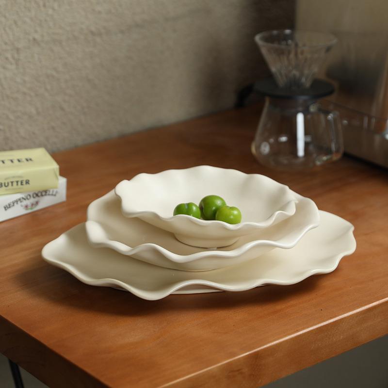 现代简约陶瓷水果盘创意托盘样板间客厅茶几餐桌果盘家居饰品摆件