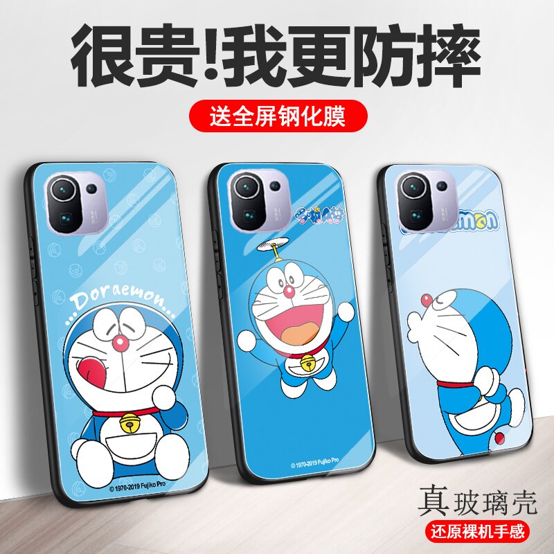 小米11pro手机壳卡通哆啦a梦情侣个性创意新品机器猫定制diy图案叮当