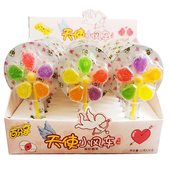 五彩风车糖软糖批发水果味棒棒糖网红休闲零食卡通彩虹糖果大风车