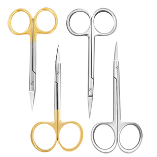 医用眼科剪10cm不锈钢双眼皮外科手术小剪刀直尖弯头美容眼用剪子