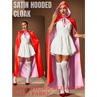 仙女教母服装披风派对角色扮演双色双面仙女服饰斗篷万圣节披风袍