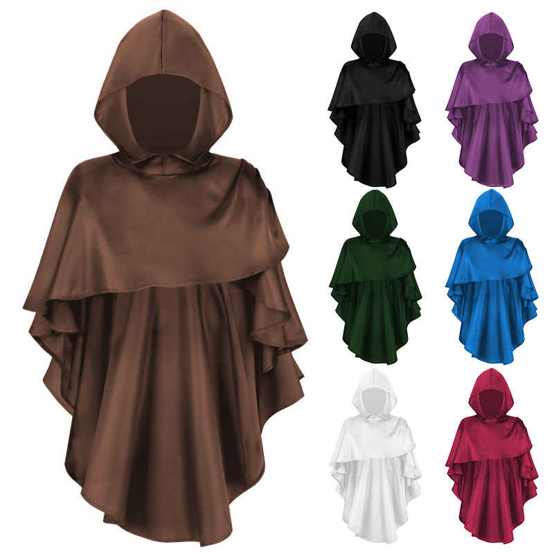 万圣节斗篷动漫舞台表演巫师套头