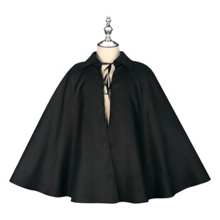 披风 中世纪短款 角色扮演cos巫师短款 披肩薄款 斗篷翻领太阳摆薄款
