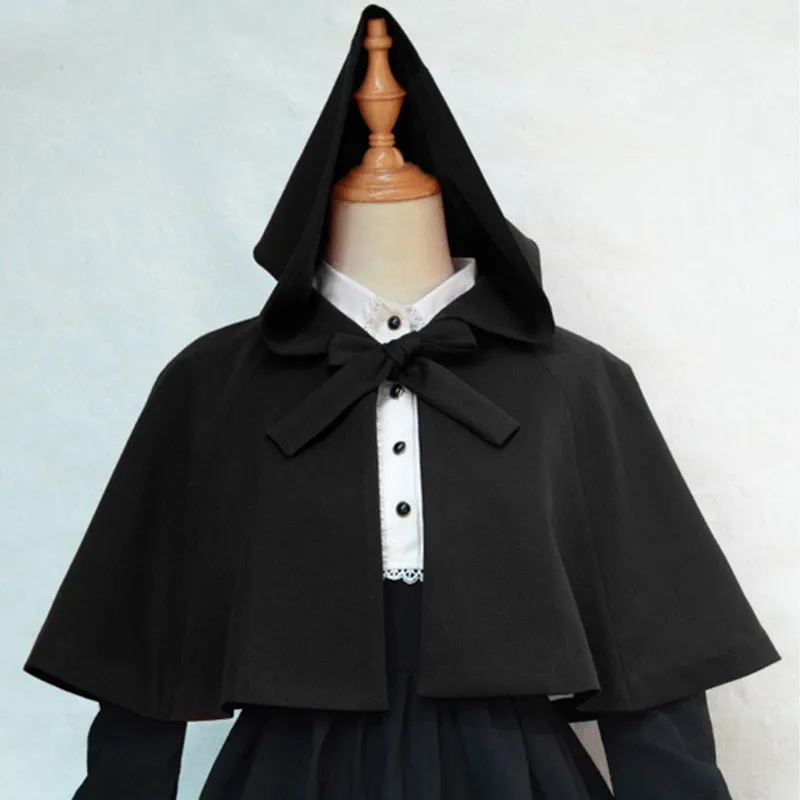 连帽短款斗篷柔软洛丽塔配件