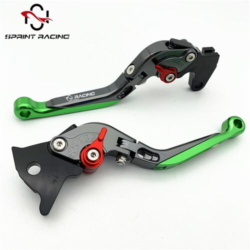 适用川崎忍者ZX6R/636ZX10RZX14R改装防摔刹车V拉杆离合牛角手把