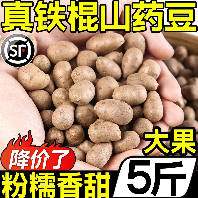 2025新鲜特大号铁棍山药豆5斤农家山药蛋零余子饭店粉糯宝宝辅食
