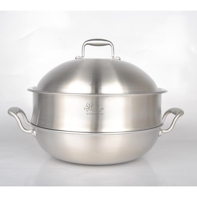 德国18/10不锈钢蒸笼蒸屉加厚32cm36cm38cm40cmW大笼屉蒸格包邮
