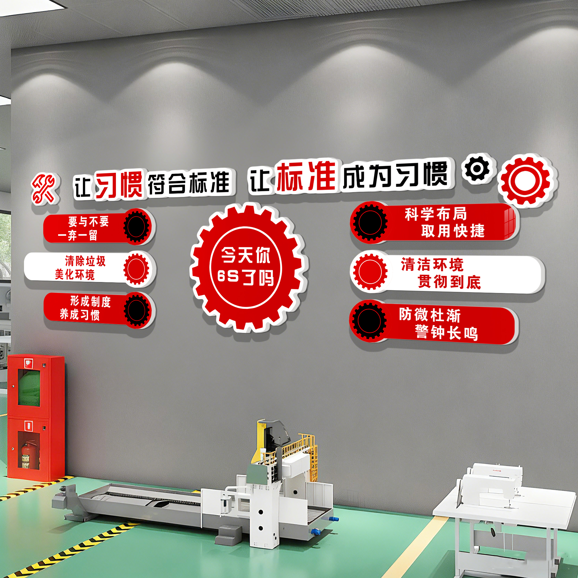 6S安全文化墙面装饰企业管理标准