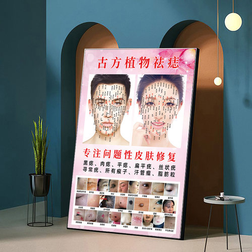 祛痣点痣图片面部取痣海报