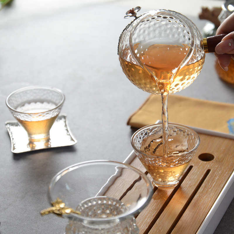 日式玻璃公道杯加厚耐热分茶器大号金箔手把创意个性镶锡带茶漏,餐饮具,公道杯,淘宝优惠券,粉丝福利购,淘宝优惠卷