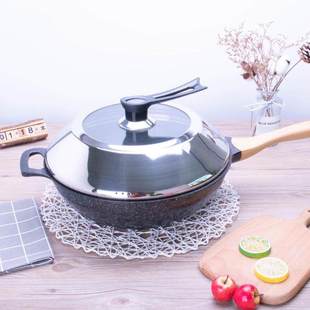 不锈钢锅盖炒锅锅盖耐高温玻璃盖子圆型加厚28cm锅盖32cm炒锅盖大