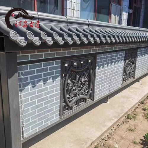 仿古水泥围墙瓦帽单双面水泥一体瓦帽中式围墙装饰瓦24墙37墙瓦帽
