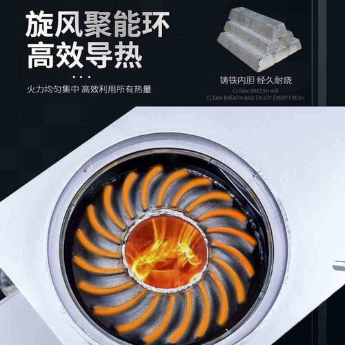 新型柴火气化炉铸铁内胆两用取暖炉农村烤火炉家用炉子加厚汽化炉