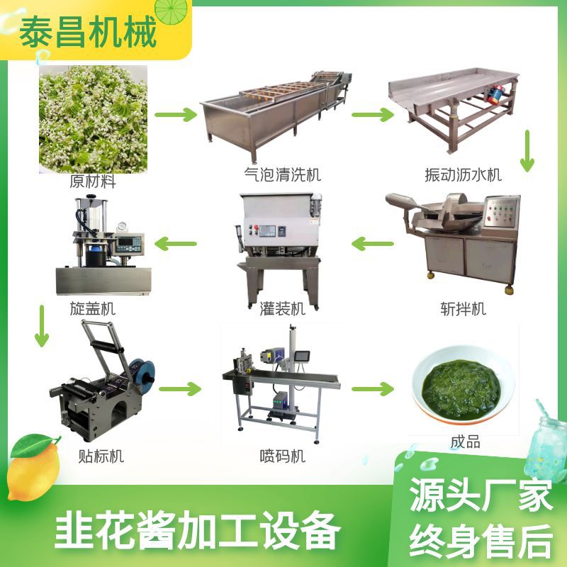 全套韭花酱加工设备内蒙野生韭花酱生产流水线做蒜蓉辣椒酱的机器