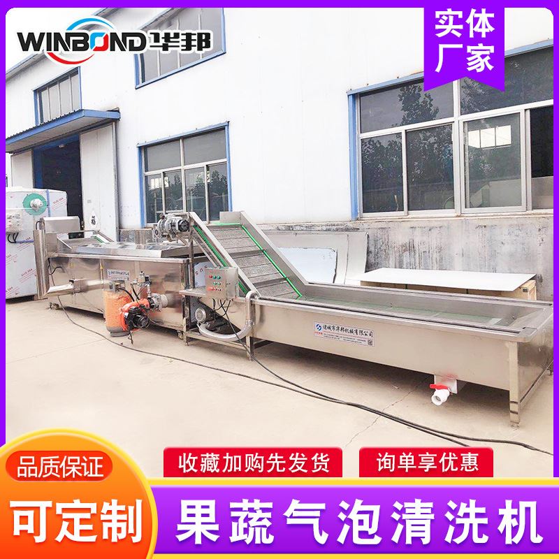 辣椒气泡清洗机厂家供应学校食堂多功能洗菜机气泡清洗设备