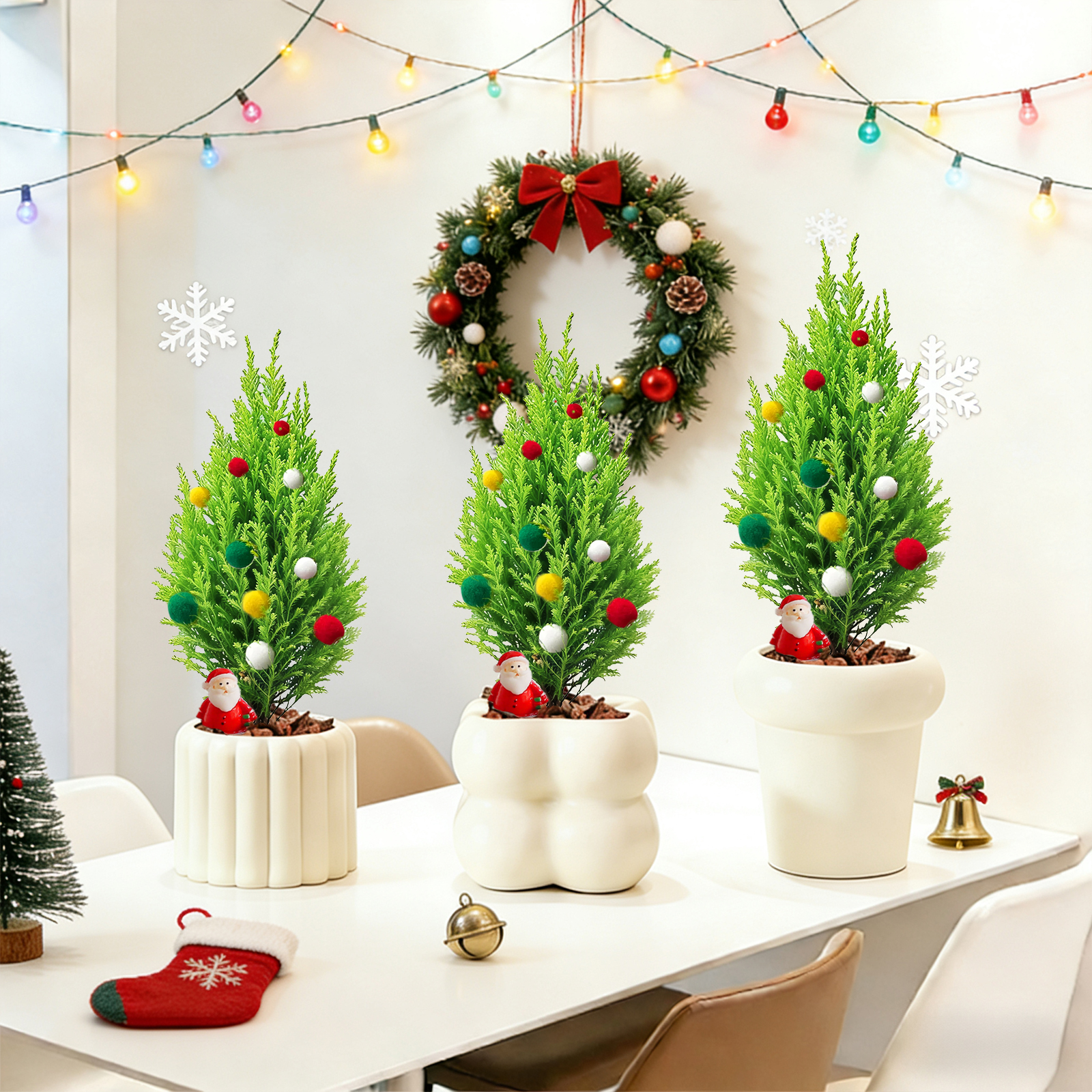 圣诞树小香松工位桌面装饰品