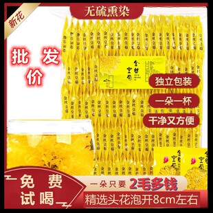 金丝皇菊100朵一杯一朵大朵黄菊花黄山贡菊非500g可搭配枸杞