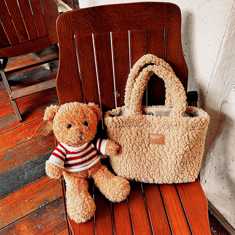 HSXBB按钮纯色中日韩小拎包