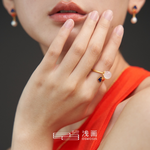 OSMOSIS/浅画银饰女古风戒指