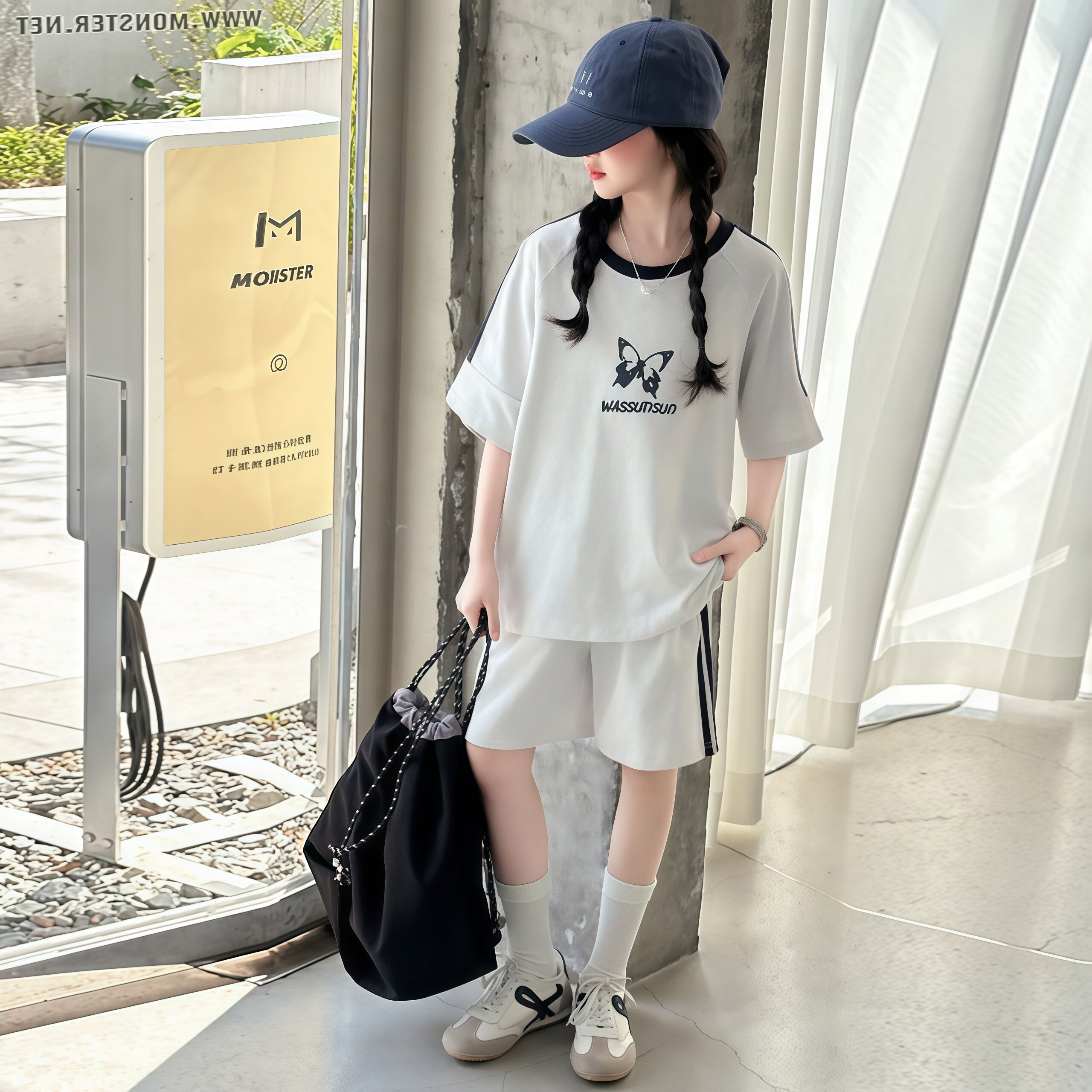 女童夏季运动套装2026新款中大童灰色短袖短裤女孩洋气休闲两件套
