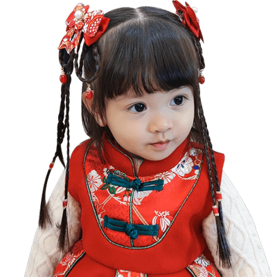 新年发饰女童蝴蝶结中国古风头饰