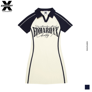 logo字母印花女士连身裙t恤上衣体恤衫 潮牌时尚 新款 EdHardyX夏季