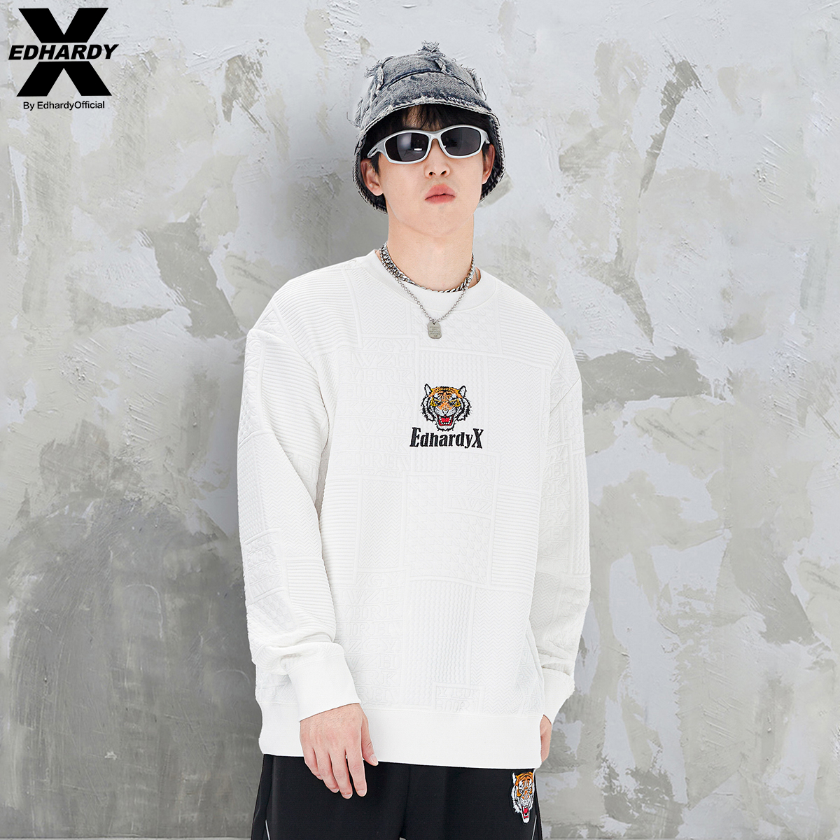 新款烫钻EdHardyX套头