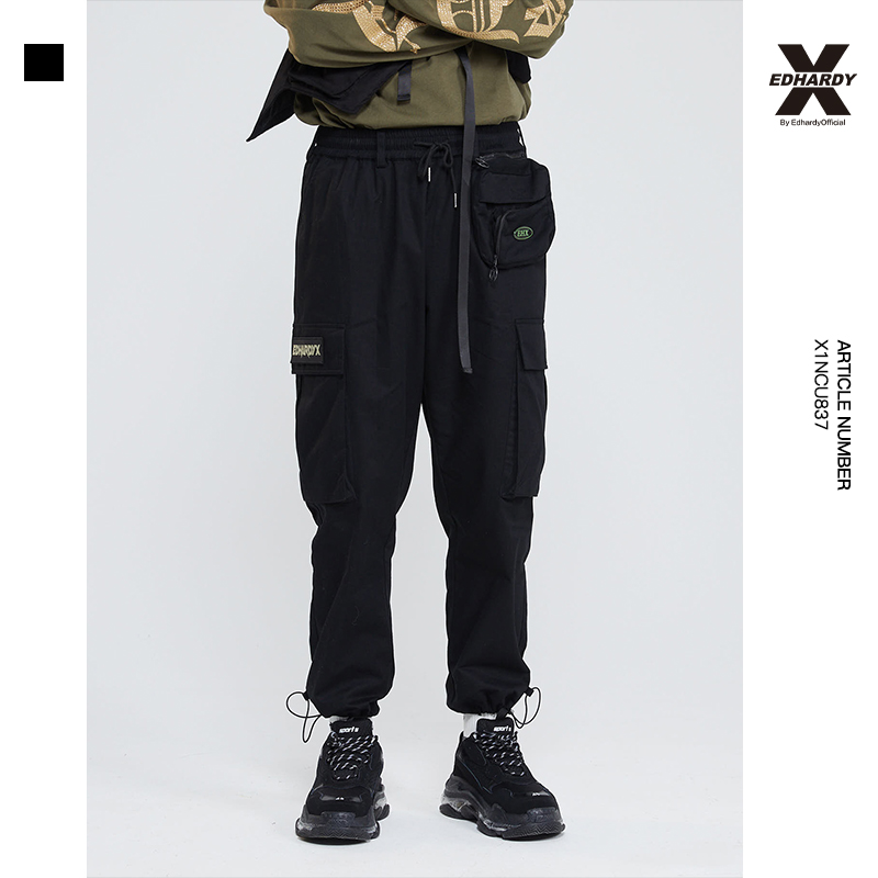 休闲裤EdHardyX直筒男女同款卫裤