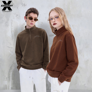 长袖 EDHARDY 简约宽松百搭烫钻字母冬季 男士 打底上衣男 X2025春季