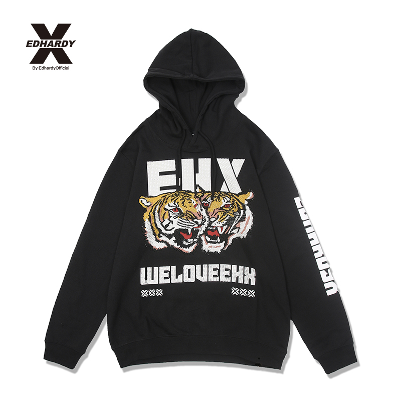EdHardyX宽松街头休闲连帽卫衣