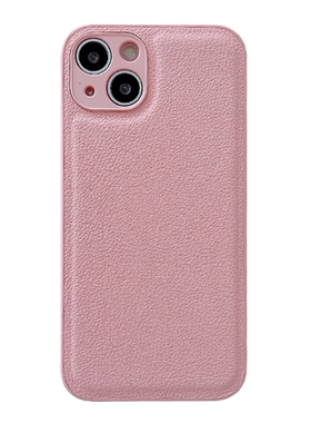 苹果iPhone高级感皮纹纯色手机壳