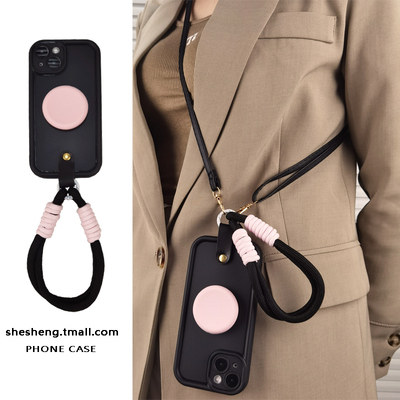 vivoIQOO黑粉撞色支架斜挎外壳