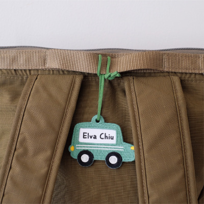 Mengdodo 幼儿园小学刺绣名字定制挂件护照行李箱书包名字挂牌