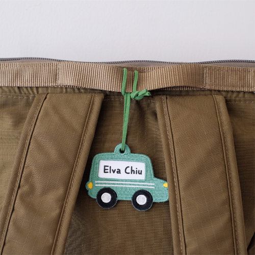 Mengdodo 幼儿园小学刺绣名字定制挂件护照行李箱书包名字挂牌