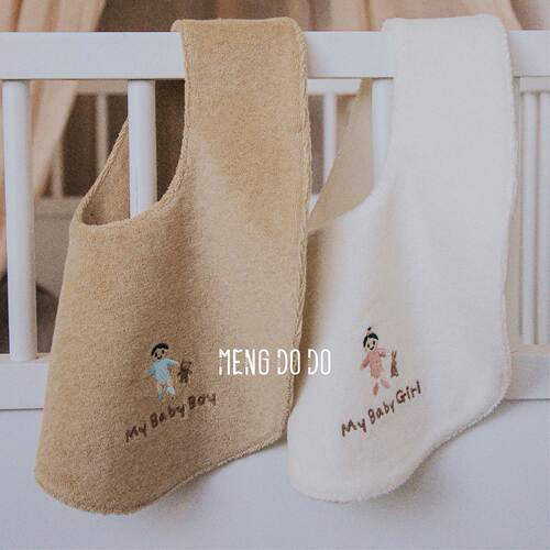 Mengdodo口水巾围兜姓名定制柔软