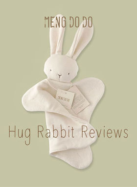 mengdodo新生儿姓名定制有机棉小兔子安抚巾婴幼儿睡眠玩具公仔可