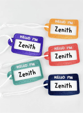 Mengdodo 幼儿园小学刺绣名字定制挂件书包水杯雨伞衣服名字挂牌