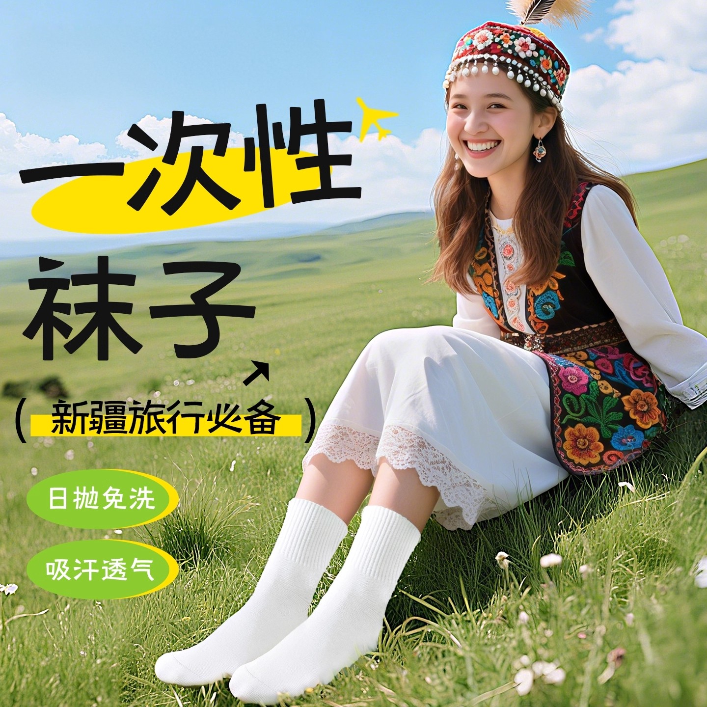 新疆旅游袜子穿搭旅行洗漱套装图片