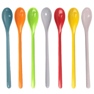 密胺勺长柄塑料勺子搅拌勺仿瓷小勺子商用调羹酒勺子餐饮可爱吧勺